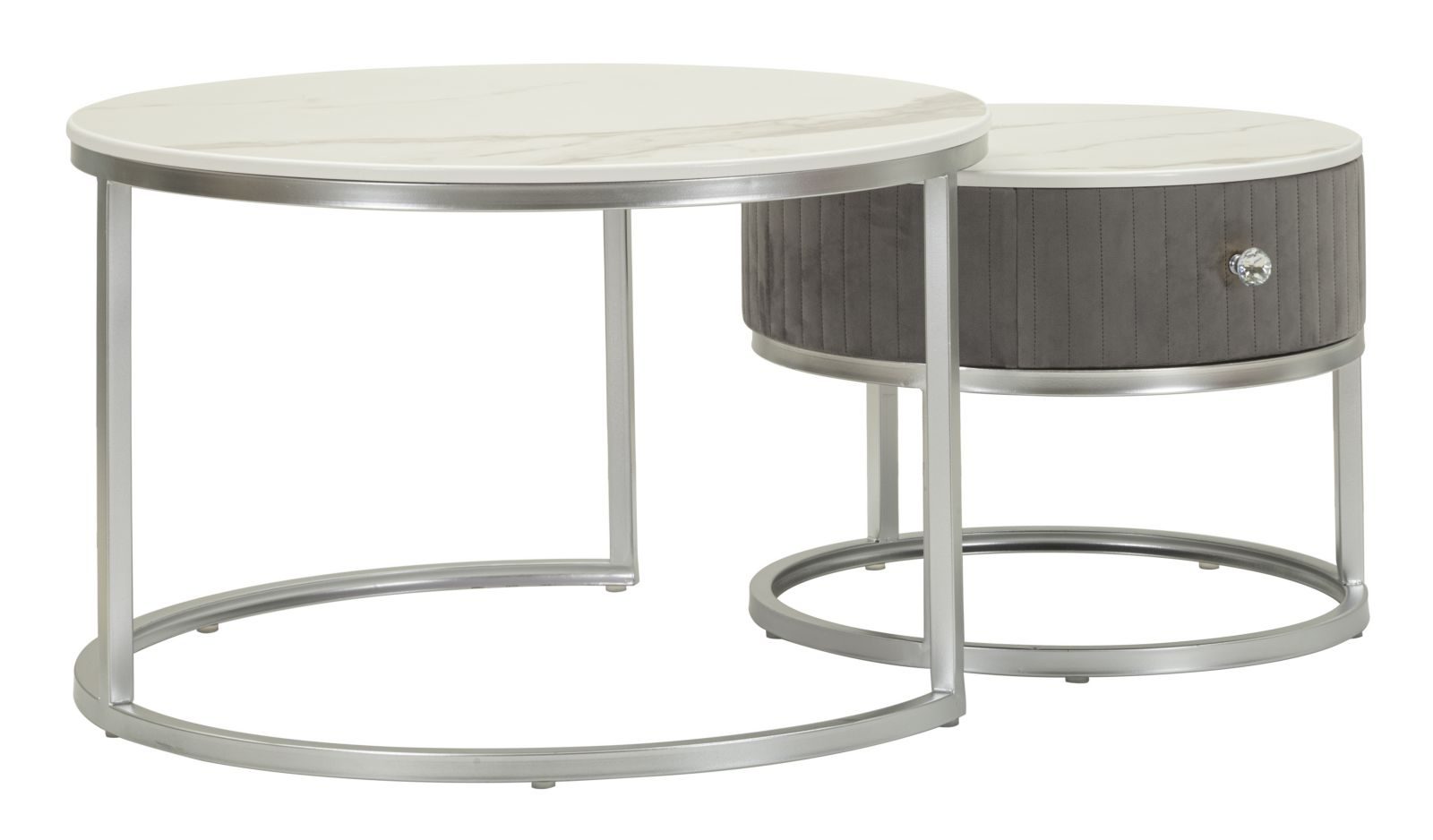 Mauro Ferretti Set De 2 Masute De Cafea Grays Cm Ø 70X45-50X38 | Aosom Romania Mauro Ferretti Set De 2 Masute De Cafea Grays Cm Ø 70X45-50X38 | Aosom Romania