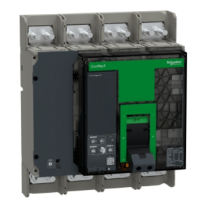 Intreruptor automat, ComPacT NS1600N, 50kA la 415VAC, 4P, fix, cu operare manuala, echipat cu unitate de declansare MicroLogic 5.0, 1600A