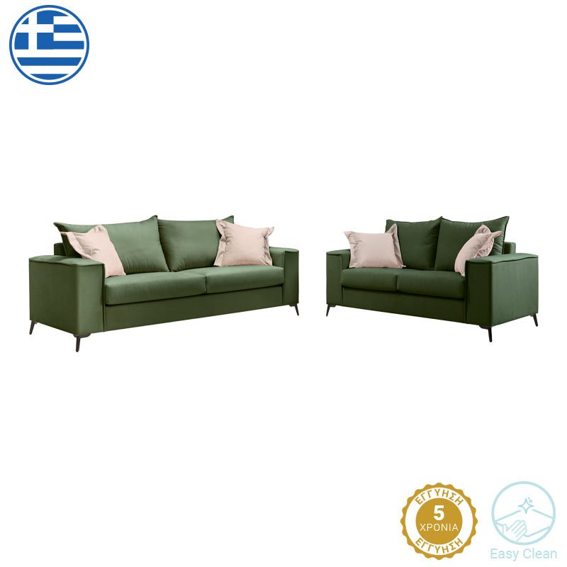 Set 2 canapele cu 2 locuri Verona x2 Verde inchis 225x93x100 cm Set 2 canapele cu 2 locuri Verona x2 Verde inchis 225x93x100 cm