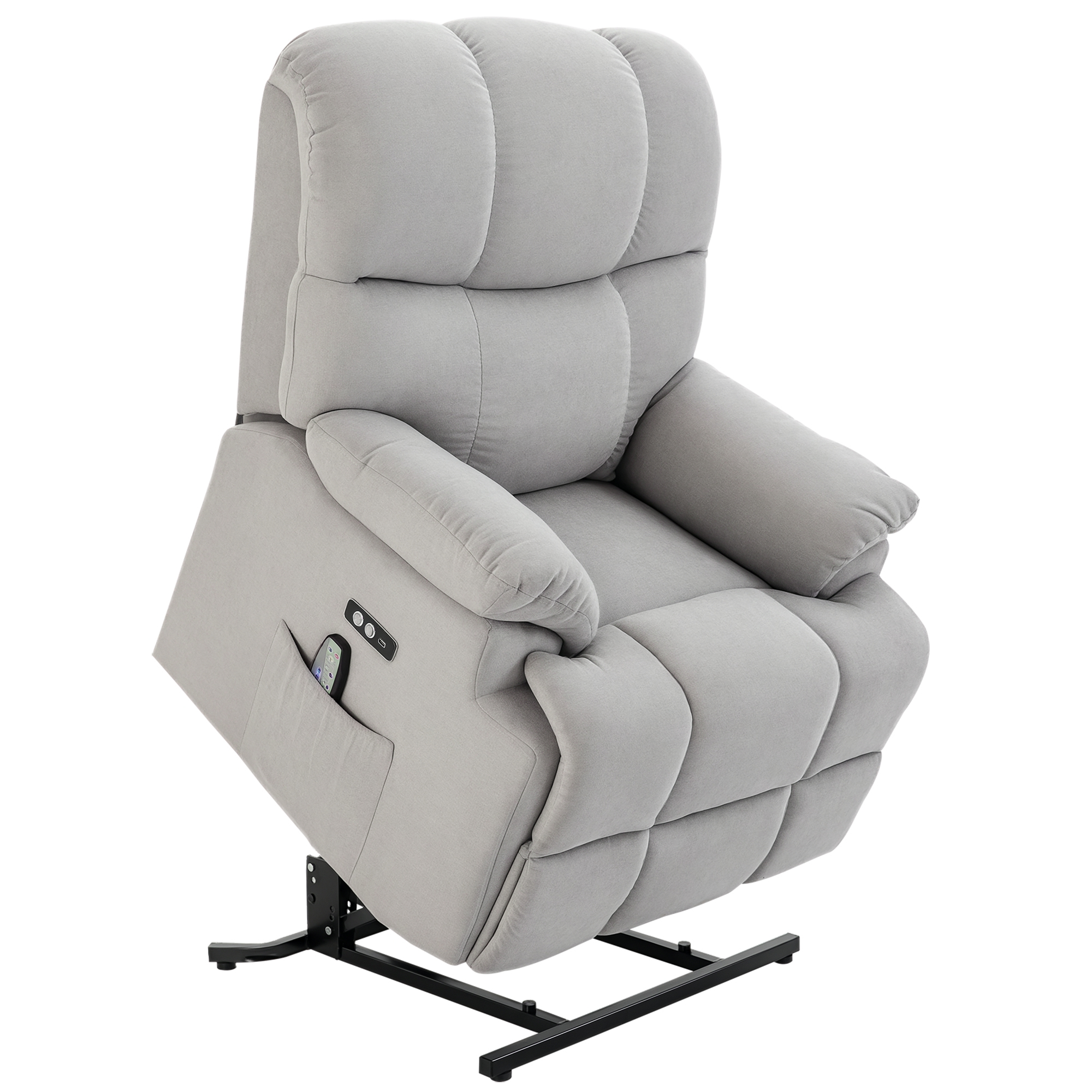 HOMCOM Scaun cu Ajutor pentru Ridicare, Scaun de Masaj, Fotoliu Relaxant cu Port USB, Scaun TV cu Telecomandă, Buzunar Lateral, Scaun TV Inclinabil în Aspect de Catifea, Gri | Aosom Romania HOMCOM Scaun cu Ajutor pentru Ridicare, Scaun de Masaj, Fotoliu Relaxant cu Port USB, Scaun TV cu Telecomandă, Buzunar Lateral, Scaun TV Inclinabil în Aspect de Catifea, Gri | Aosom Romania