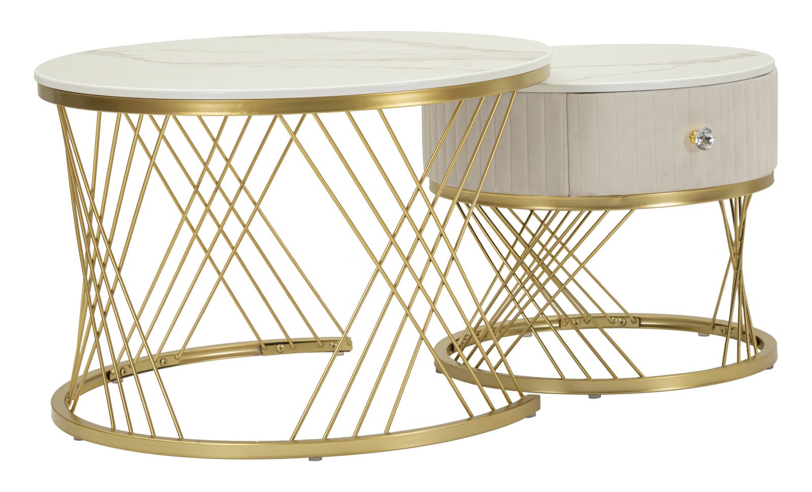 Mauro Ferretti Set De 2 Masute De Cafea Votix, Cm Ø 70X48-50X43,3 | Aosom Romania Mauro Ferretti Set De 2 Masute De Cafea Votix, Cm Ø 70X48-50X43,3 | Aosom Romania