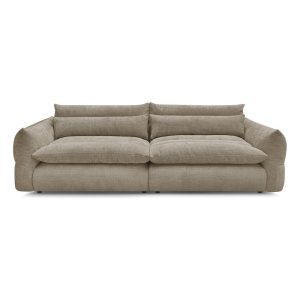 Canapea bej cu tapițerie din chenille 276 cm Neil – Bobochic Paris