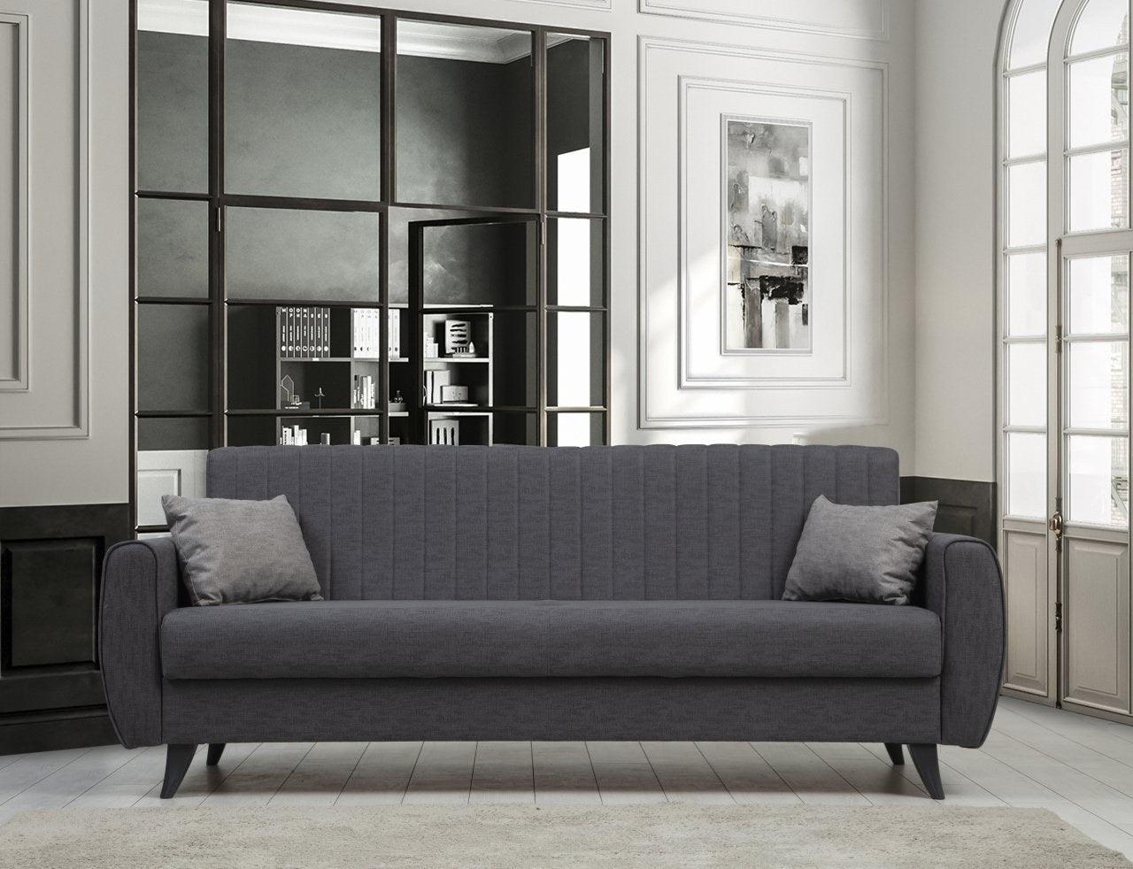 Canapea extensibila cu 3 locuri Alkon cu Lada de Depozitare, 214 x 86 x 77 cm Canapea extensibila cu 3 locuri Alkon cu Lada de Depozitare, 214 x 86 x 77 cm