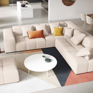 Coltar 7 locuri Rome stofa L320 cm
