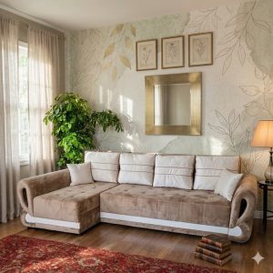 Colțar Sofia II extensibil, culoare personalizabila – 314×145 cm, saltea spumă memorie Colțar Sofia II extensibil, culoare personalizabila - 314x145 cm, saltea spumă memorie