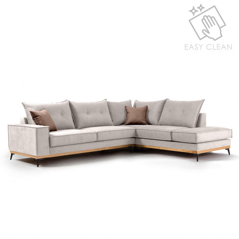 Coltar Stanga Luxury II Crem – Mocha – Negru 290x235x90 cm Coltar Stanga Luxury II Crem - Mocha - Negru 290x235x90 cm