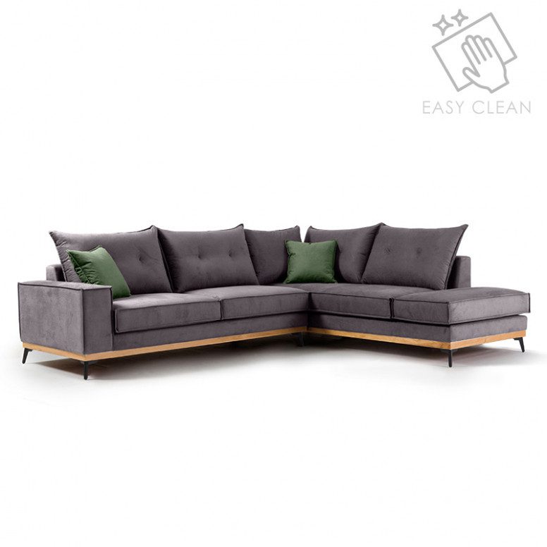 Coltar Stanga Luxury II Gri Inchis – Verde Inchis – Negru 290x235x90 cm Coltar Stanga Luxury II Gri Inchis - Verde Inchis - Negru 290x235x90 cm