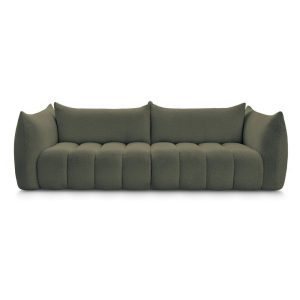 Canapea verde cu tapițerie din țesătură bouclé 286 cm Azra – Bobochic Paris