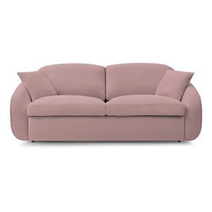 Canapea roz-deschis extensibilă 235 cm Cezanne – Bobochic Paris