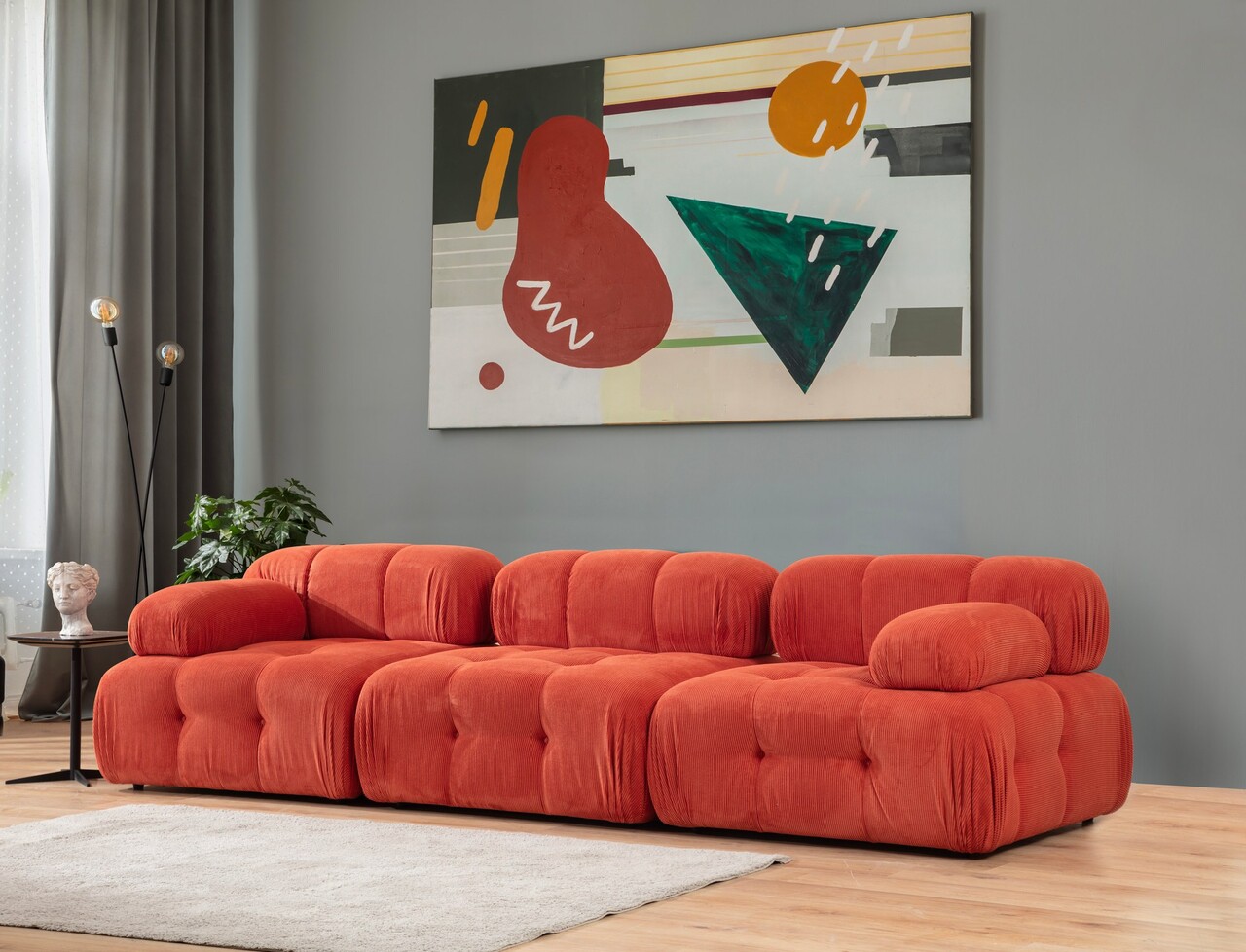 Canapea 3 locuri, Atelier del Sofa, 560ARE1822, Rosu Canapea 3 locuri, Atelier del Sofa, 560ARE1822, Rosu