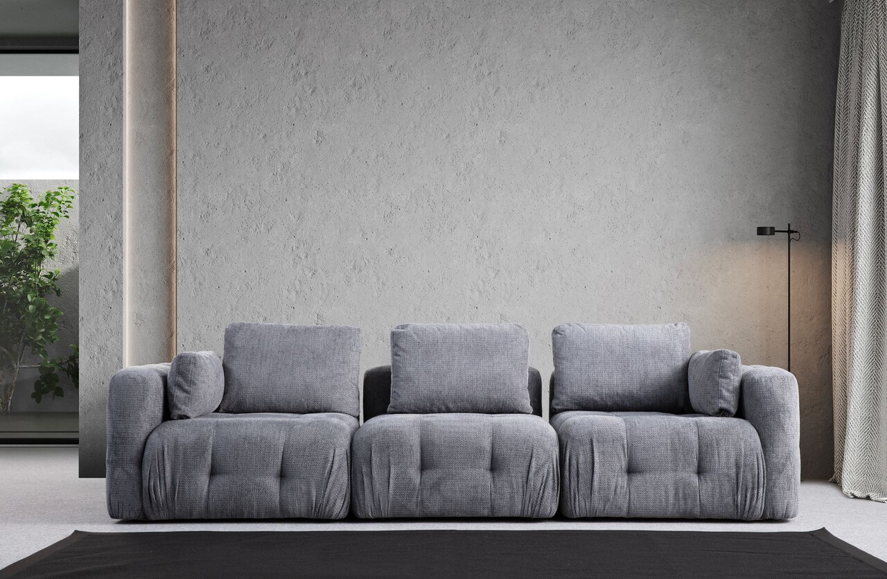 Canapea 3 locuri, Atelier del Sofa, 560ARE4113, Lemn de fag / PAL, Gri Canapea 3 locuri, Atelier del Sofa, 560ARE4113, Lemn de fag / PAL, Gri