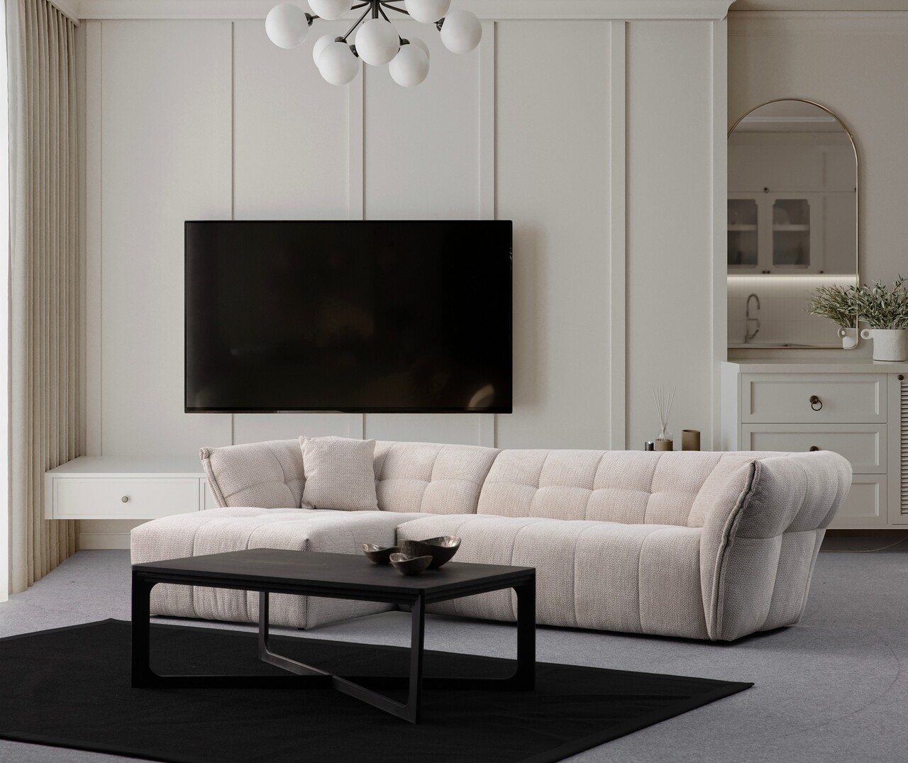 Coltar, Atelier del Sofa, 560ARE1237, Lemn de fag / PAL, Alb Coltar, Atelier del Sofa, 560ARE1237, Lemn de fag / PAL, Alb