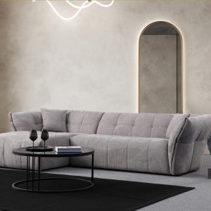 Coltar, Atelier del Sofa, 560ARE1239, Lemn de fag / PAL, Gri deschis Coltar, Atelier del Sofa, 560ARE1239, Lemn de fag / PAL, Gri deschis