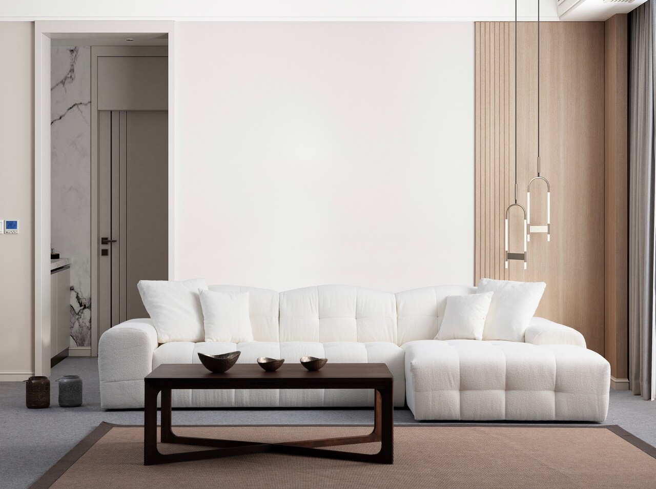 Coltar, Atelier del Sofa, 560ARE1246, Lemn de fag / PAL, Alb Coltar, Atelier del Sofa, 560ARE1246, Lemn de fag / PAL, Alb