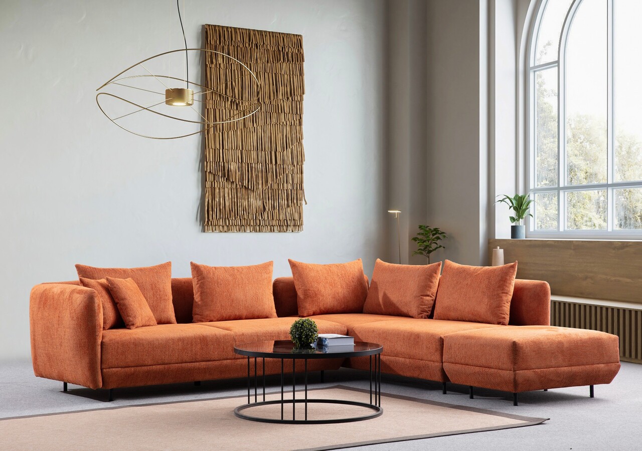 Coltar, Atelier del Sofa, 560ARE1248, Lemn de fag / PAL, Portocaliu Coltar, Atelier del Sofa, 560ARE1248, Lemn de fag / PAL, Portocaliu