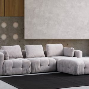 Coltar, Atelier del Sofa, 560ARE4121, Lemn de fag / PAL, Gri deschis