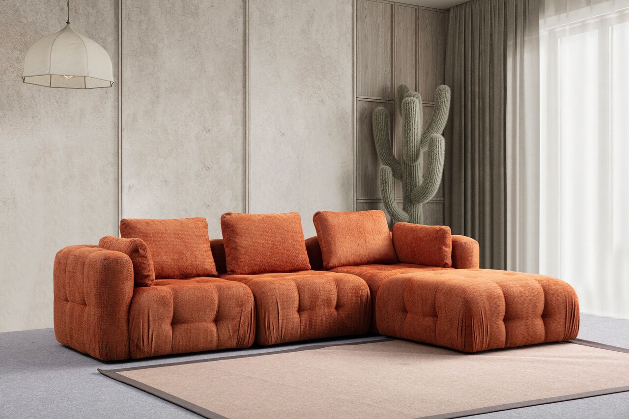 Coltar, Atelier del Sofa, 560ARE4135, Lemn de fag / PAL, Portocaliu Coltar, Atelier del Sofa, 560ARE4135, Lemn de fag / PAL, Portocaliu