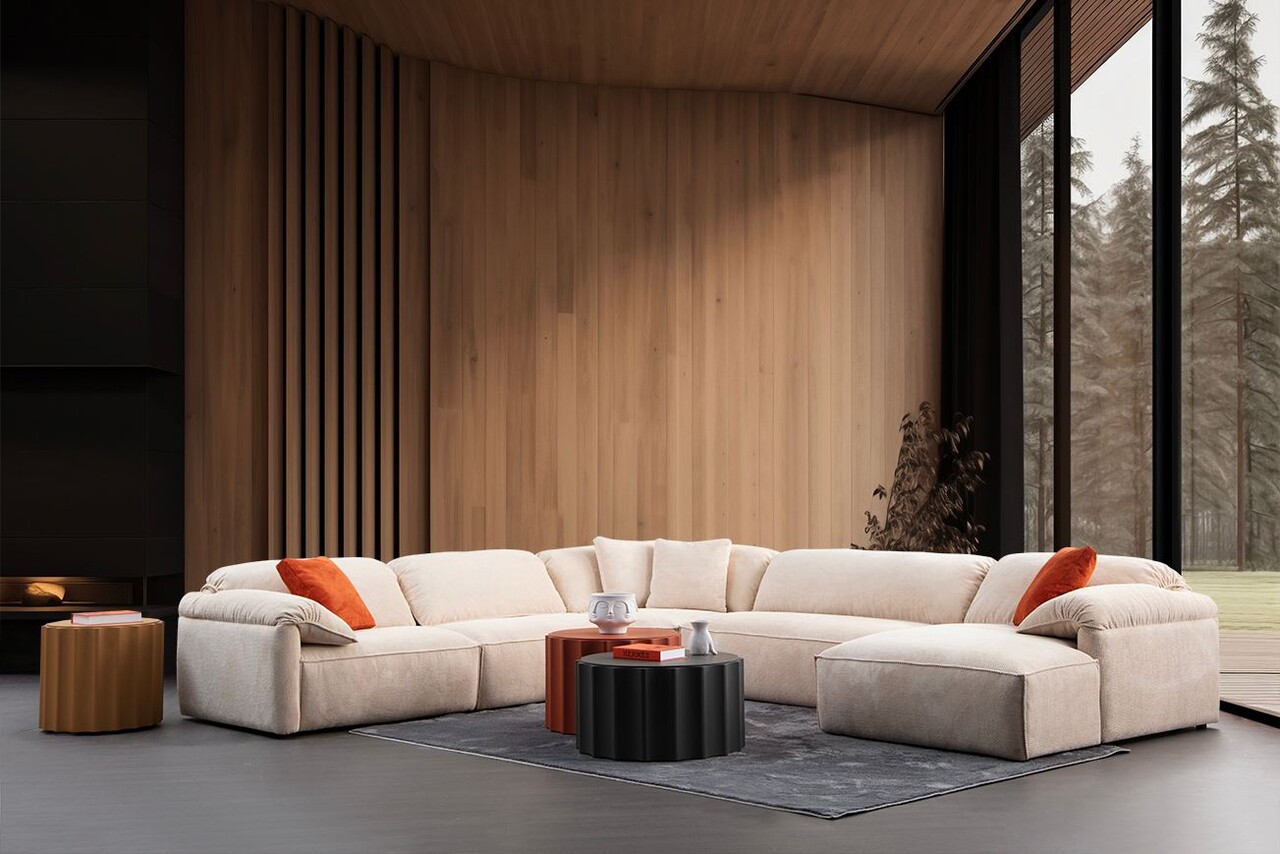 Coltar, Atelier del Sofa, 560ARE5264, Cadru: LEMN/PAL, Crem Coltar, Atelier del Sofa, 560ARE5264, Cadru: LEMN/PAL, Crem