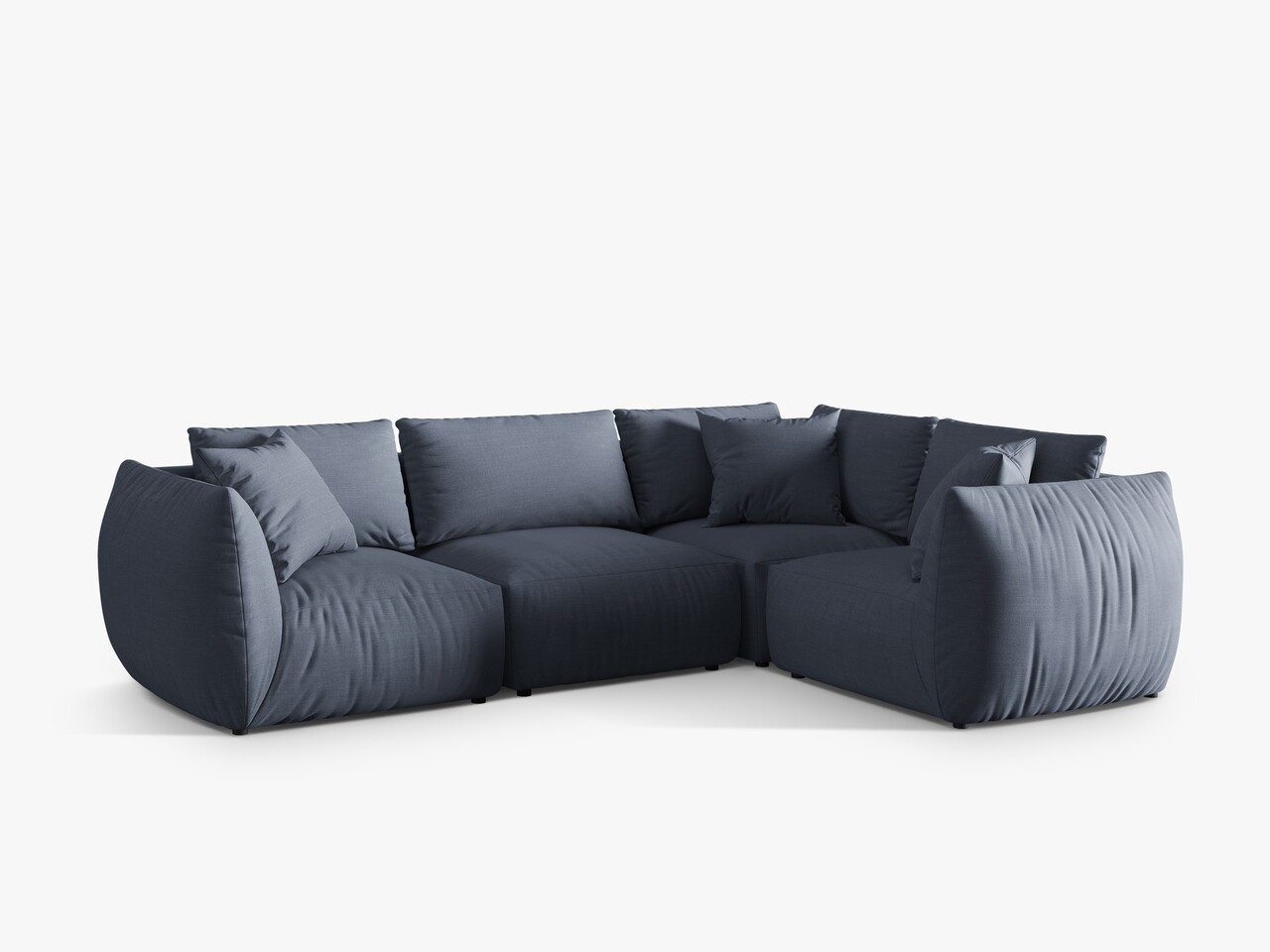 Coltar dreapta 4 locuri, Chris-259, Micadoni Home, 295x210x80 cm, tesatura structurata chenille, albastru muted Coltar dreapta 4 locuri, Chris-259, Micadoni Home, 295x210x80 cm, tesatura structurata chenille, albastru muted