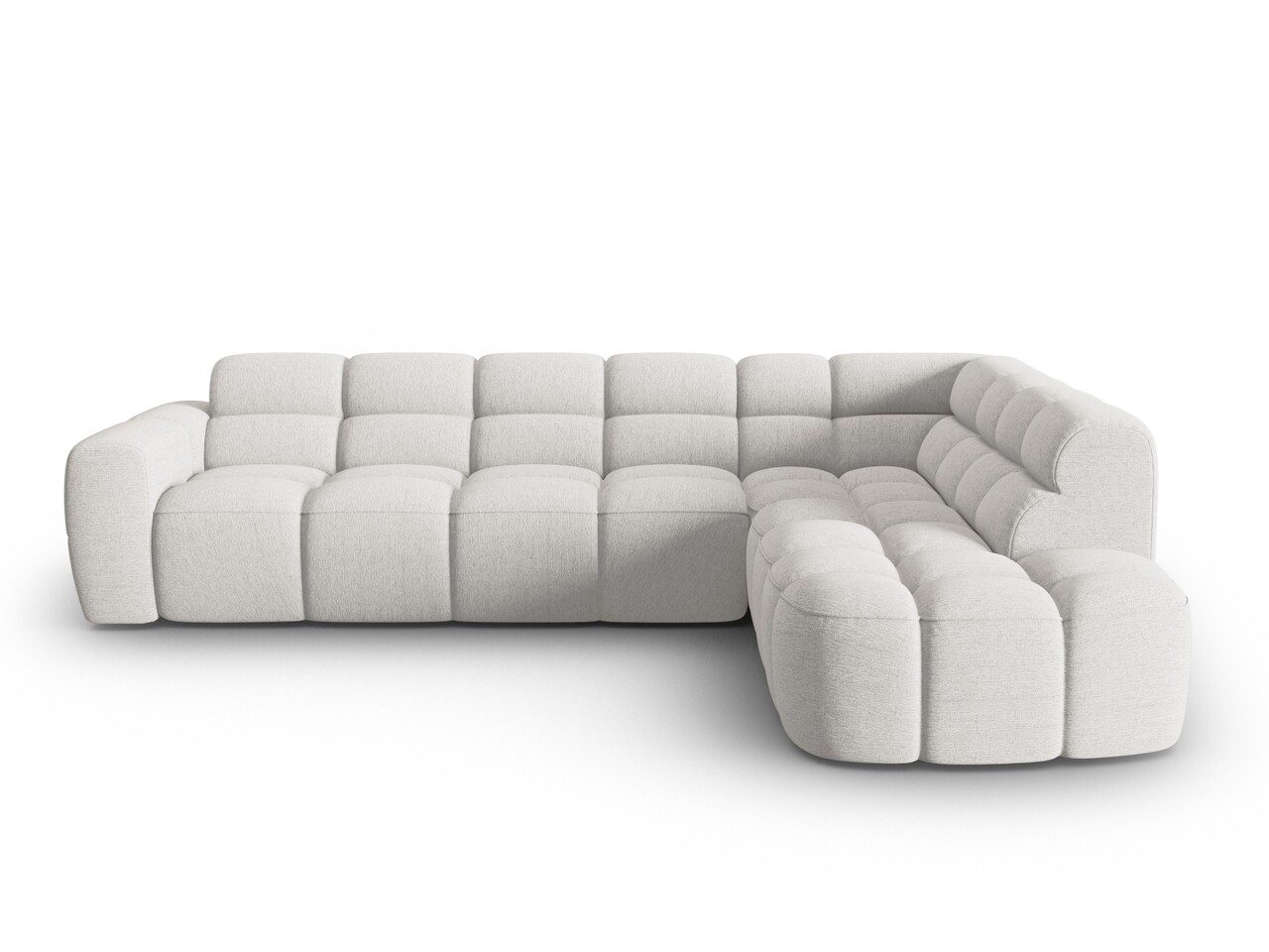 Coltar dreapta 5 locuri, Lisa-193, Micadoni Home, 293x234x77 cm, tesatura structurata, gri deschis Coltar dreapta 5 locuri, Lisa-193, Micadoni Home, 293x234x77 cm, tesatura structurata, gri deschis