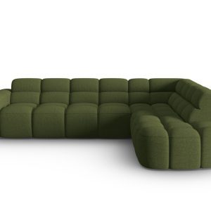 Coltar dreapta 5 locuri, Lisa-193, Micadoni Home, 293x234x77 cm, tesatura structurata, verde melange Coltar dreapta 5 locuri, Lisa-193, Micadoni Home, 293x234x77 cm, tesatura structurata, verde melange
