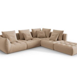 Coltar modular dreapta 4 locuri, Bloom-184, Micadoni Home, 316x310x95 cm, catifea, bej sand Coltar modular dreapta 4 locuri, Bloom-184, Micadoni Home, 316x310x95 cm, catifea, bej sand