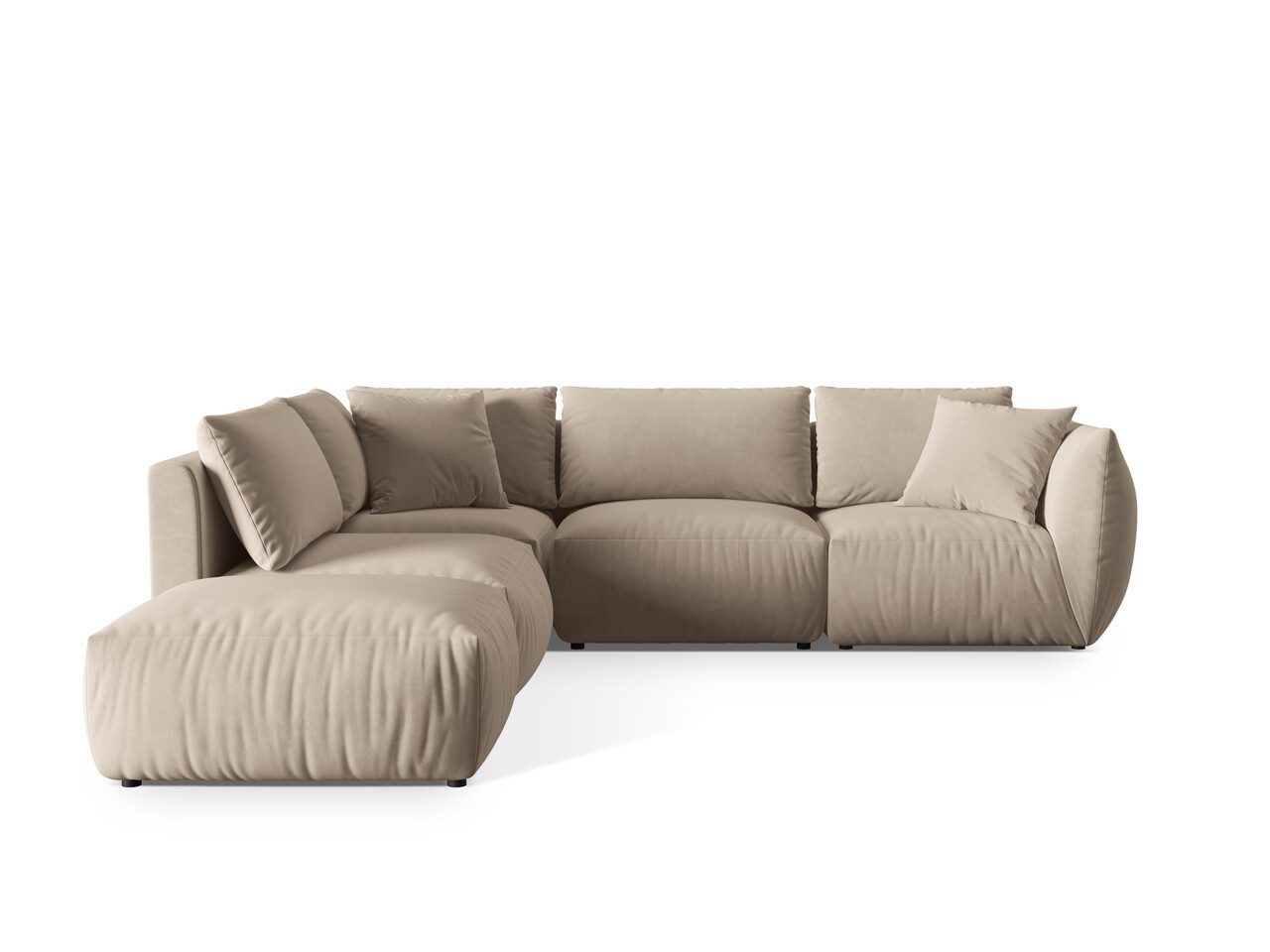 Coltar modular stanga 4 locuri, Chris-184, Micadoni Home, 295x290x80 cm, catifea, ecru Coltar modular stanga 4 locuri, Chris-184, Micadoni Home, 295x290x80 cm, catifea, ecru