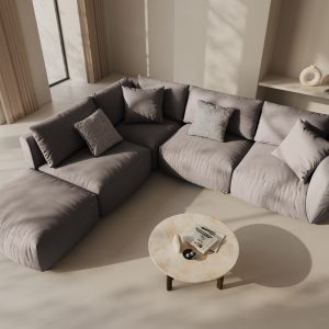 Coltar modular stanga 4 locuri, Chris-259, Micadoni Home, 295x290x80 cm, tesatura structurata chenille, bej sand Coltar modular stanga 4 locuri, Chris-259, Micadoni Home, 295x290x80 cm, tesatura structurata chenille, bej sand