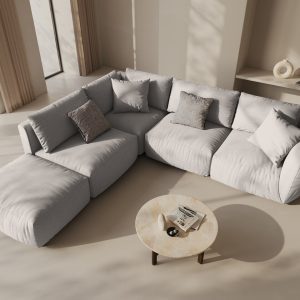 Coltar modular stanga 4 locuri, Chris-259, Micadoni Home, 295x290x80 cm, tesatura structurata chenille, natural Coltar modular stanga 4 locuri, Chris-259, Micadoni Home, 295x290x80 cm, tesatura structurata chenille, natural