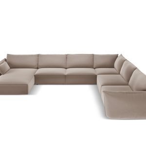 Coltar panoramic dreapta 8 locuri, Kaelle, Micadoni Home, BL, 384x284x85 cm, catifea, cappuccino Coltar panoramic dreapta 8 locuri, Kaelle, Micadoni Home, BL, 384x284x85 cm, catifea, cappuccino