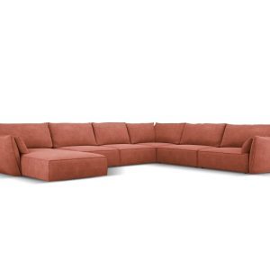 Coltar panoramic dreapta 8 locuri, Kaelle, Micadoni Home, BL, 384x284x85 cm, poliester chenille, caramiziu Coltar panoramic dreapta 8 locuri, Kaelle, Micadoni Home, BL, 384x284x85 cm, poliester chenille, caramiziu
