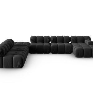 Coltar panoramic modular stanga 7 locuri, Bellis-51, Micadoni Home, 376x282x70 cm, catifea, verde bottle Coltar panoramic modular stanga 7 locuri, Bellis-51, Micadoni Home, 376x282x70 cm, catifea, verde bottle