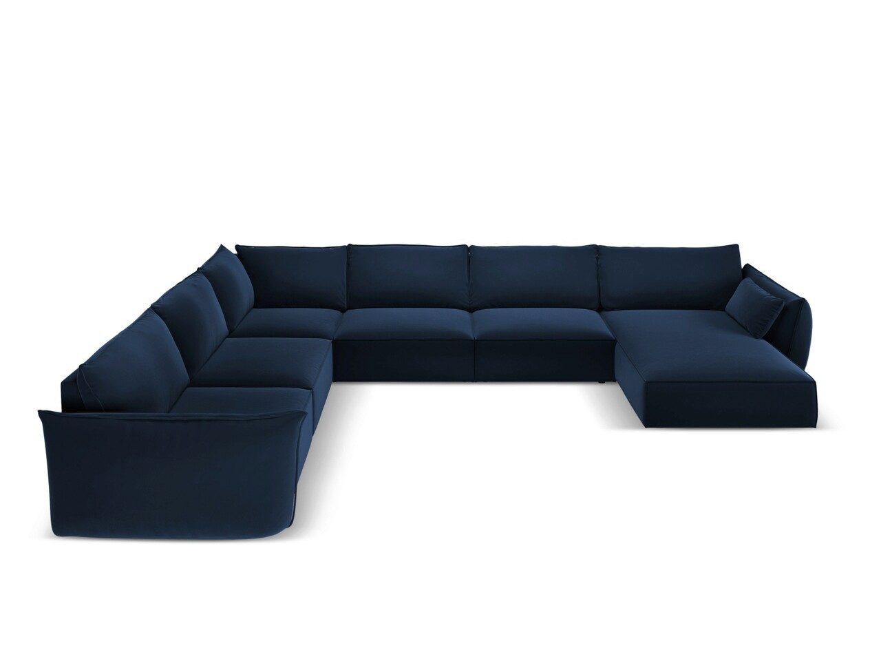 Coltar panoramic stanga 8 locuri, Kaelle, Micadoni Home, BL, 384x284x85 cm, catifea, albastru regal Coltar panoramic stanga 8 locuri, Kaelle, Micadoni Home, BL, 384x284x85 cm, catifea, albastru regal