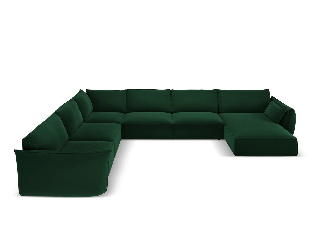 Coltar panoramic stanga 8 locuri, Kaelle, Micadoni Home, BL, 384x284x85 cm, catifea, verde bottle Coltar panoramic stanga 8 locuri, Kaelle, Micadoni Home, BL, 384x284x85 cm, catifea, verde bottle