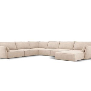 Coltar panoramic stanga 8 locuri, Kaelle, Micadoni Home, BL, 384x284x85 cm, poliester chenille, bej Coltar panoramic stanga 8 locuri, Kaelle, Micadoni Home, BL, 384x284x85 cm, poliester chenille, bej