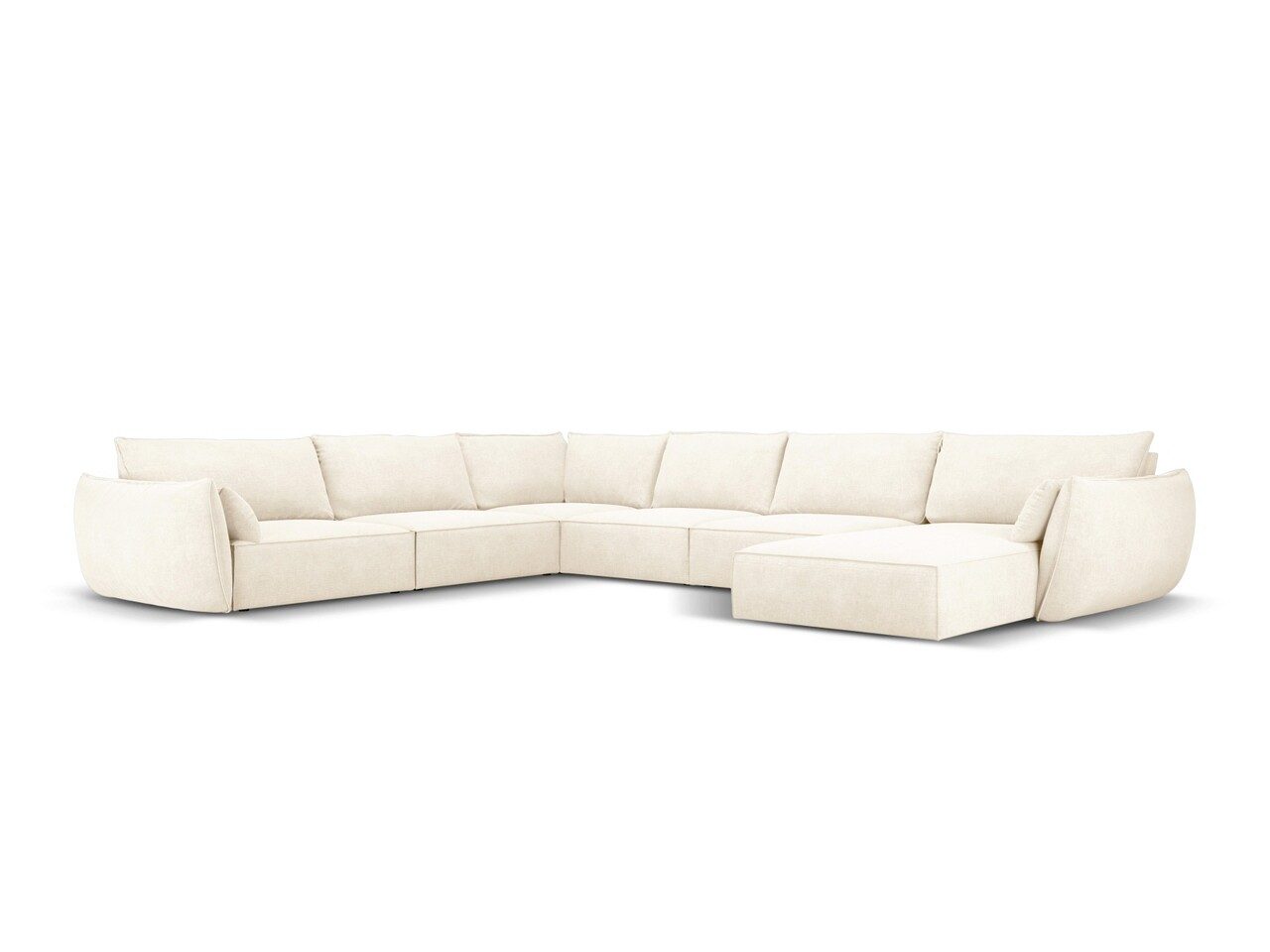 Coltar panoramic stanga 8 locuri, Kaelle, Micadoni Home, BL, 384x284x85 cm, poliester chenille, bej deschis Coltar panoramic stanga 8 locuri, Kaelle, Micadoni Home, BL, 384x284x85 cm, poliester chenille, bej deschis