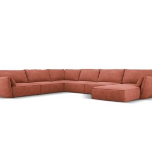 Coltar panoramic stanga 8 locuri, Kaelle, Micadoni Home, BL, 384x284x85 cm, poliester chenille, caramiziu Coltar panoramic stanga 8 locuri, Kaelle, Micadoni Home, BL, 384x284x85 cm, poliester chenille, caramiziu