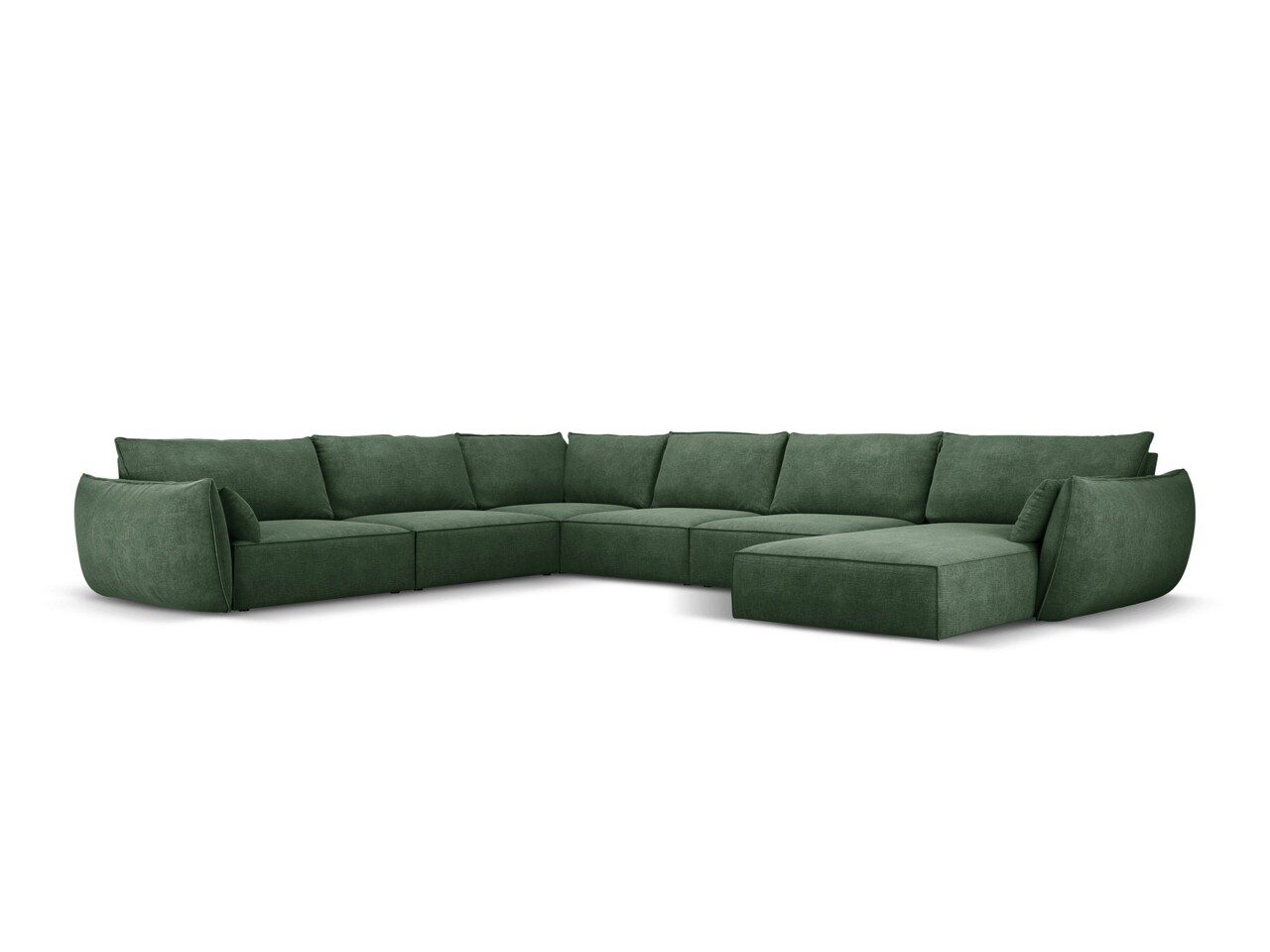 Coltar panoramic stanga 8 locuri, Kaelle, Micadoni Home, BL, 384x284x85 cm, poliester chenille, verde bottle Coltar panoramic stanga 8 locuri, Kaelle, Micadoni Home, BL, 384x284x85 cm, poliester chenille, verde bottle