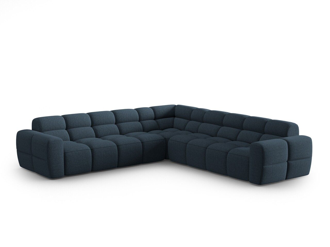 Coltar simetric 5 locuri, Lisa-193, Micadoni Home, 310x310x77 cm, tesatura structurata, albastru inchis Coltar simetric 5 locuri, Lisa-193, Micadoni Home, 310x310x77 cm, tesatura structurata, albastru inchis