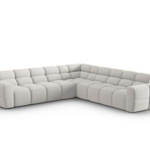 Coltar simetric 5 locuri, Lisa-193, Micadoni Home, 310x310x77 cm, tesatura structurata, gri deschis Coltar simetric 5 locuri, Lisa-193, Micadoni Home, 310x310x77 cm, tesatura structurata, gri deschis