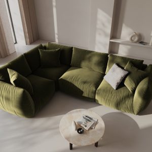 Coltar stanga 4 locuri, Chris-184, Micadoni Home, 295x210x80 cm, catifea, verde deschis Coltar stanga 4 locuri, Chris-184, Micadoni Home, 295x210x80 cm, catifea, verde deschis