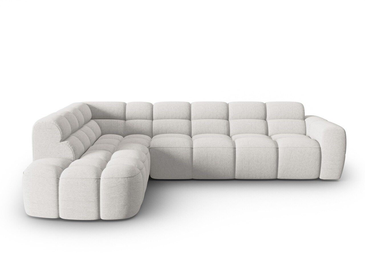 Coltar stanga 5 locuri, Lisa-193, Micadoni Home, 293x234x77 cm, tesatura structurata, gri deschis Coltar stanga 5 locuri, Lisa-193, Micadoni Home, 293x234x77 cm, tesatura structurata, gri deschis