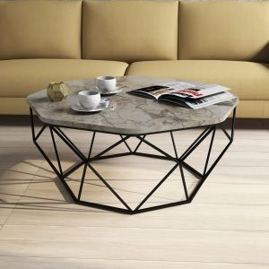 Masuta de cafea Diamond White, Hommy Craft, 90x90x38 cm, alb Masuta de cafea Diamond White, Hommy Craft, 90x90x38 cm, alb