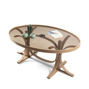 Masuta de cafea, Hanah Home, Buket, 112x47x78 cm, 100% SOLID OAK WOOD, Stejar