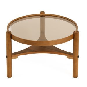 Masuta de cafea, Hanah Home, Clover, 100x46x100 cm, 100% SOLID BEECH WOOD, Maro