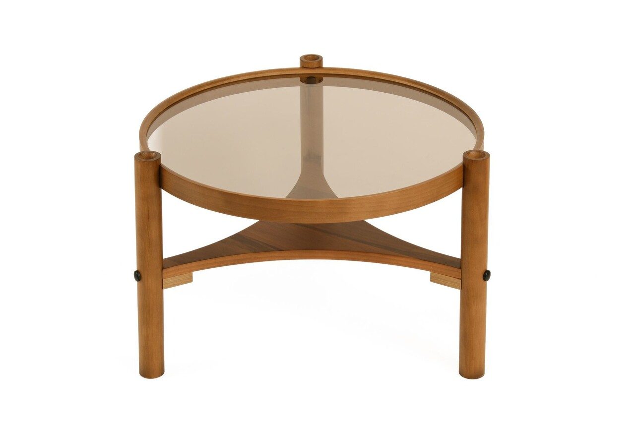Masuta de cafea, Hanah Home, Clover, 100x46x100 cm, 100% SOLID BEECH WOOD, Maro Masuta de cafea, Hanah Home, Clover, 100x46x100 cm, 100% SOLID BEECH WOOD, Maro