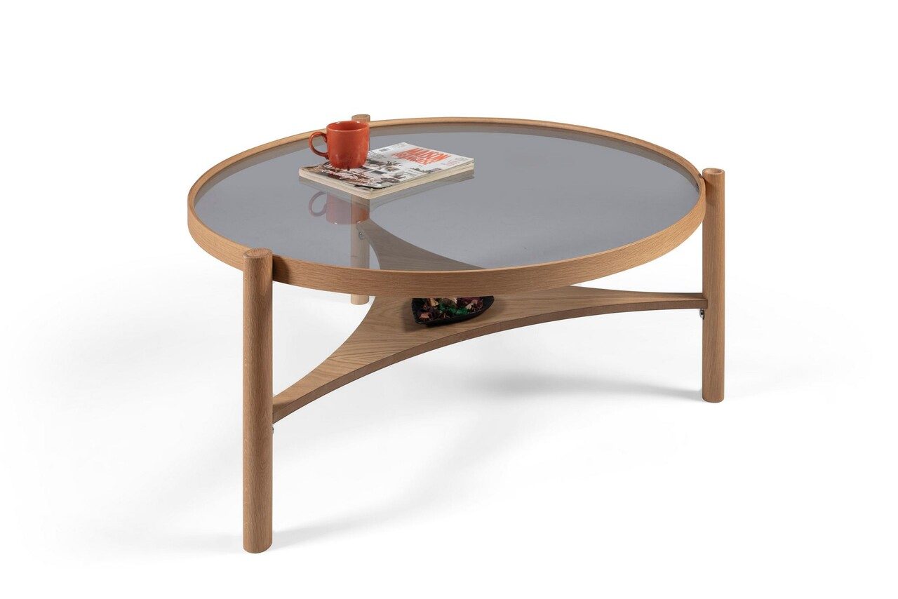 Masuta de cafea, Hanah Home, Clover, 100x46x100 cm, 100% SOLID OAK WOOD, Stejar Masuta de cafea, Hanah Home, Clover, 100x46x100 cm, 100% SOLID OAK WOOD, Stejar