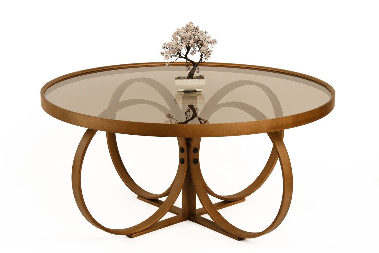 Masuta de cafea, Hanah Home, Tokyo, 100x47x100 cm, 100% SOLID BEECH WOOD, Maro Masuta de cafea, Hanah Home, Tokyo, 100x47x100 cm, 100% SOLID BEECH WOOD, Maro