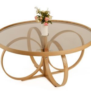 Masuta de cafea, Hanah Home, Tokyo, 100x47x100 cm, 100% SOLID OAK WOOD, Stejar