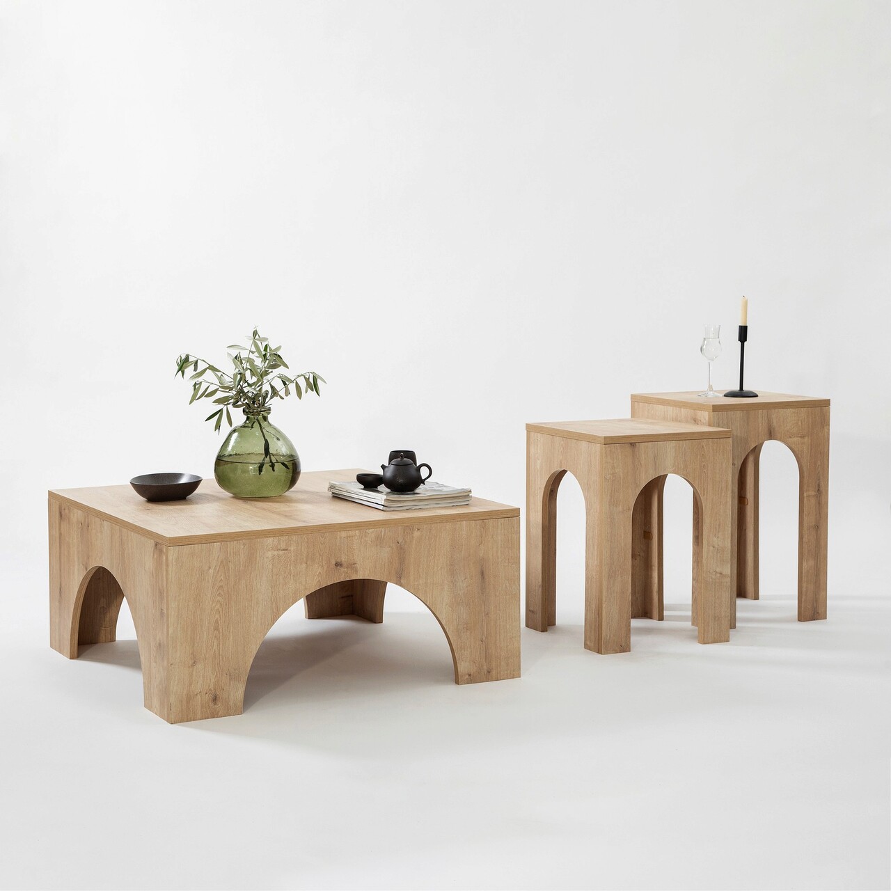 Masuta de cafea, Hanah Home, Collesium, 80x37x80 cm, Stejar Masuta de cafea, Hanah Home, Collesium, 80x37x80 cm, Stejar